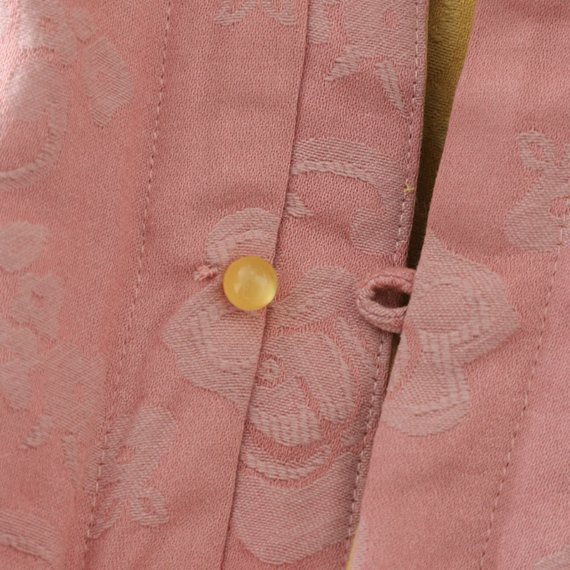 Gilet sans manches en coton pour femme, motif fleurs et Buddha Stones, fermeture à boutons brandebourg. - image 8