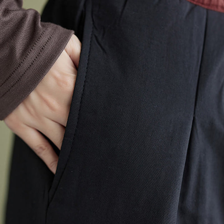 Pantalon large uni et décontracté pour femme, motif Buddha Stones , avec poches - image 7