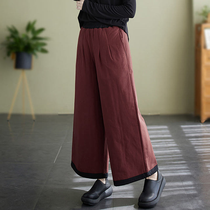 Pantalon large uni et décontracté pour femme, motif Buddha Stones , avec poches - image 19