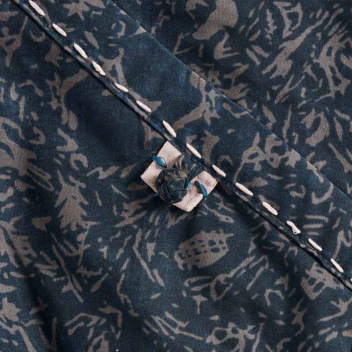 Chemise à manches longues pour femme, col en V, imprimé floral, motif Buddha Stones - image 19