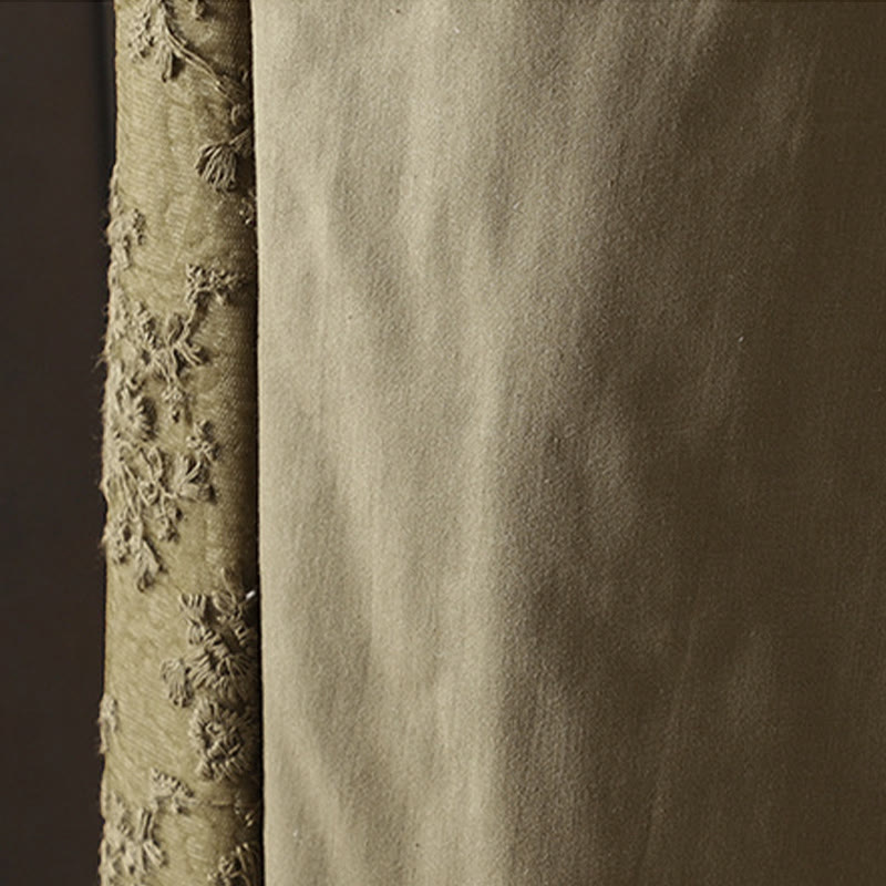 Pantalon épais pour femme avec poches, en coton et polyester brodé, motif floral et Buddha Stones - image 11