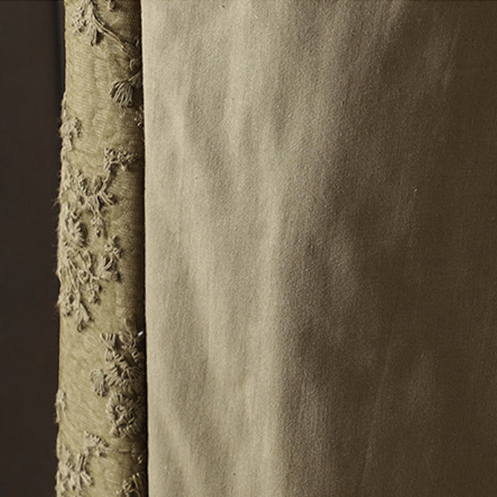 Pantalon épais pour femme avec poches, en coton et polyester brodé, motif floral et Buddha Stones - image 11