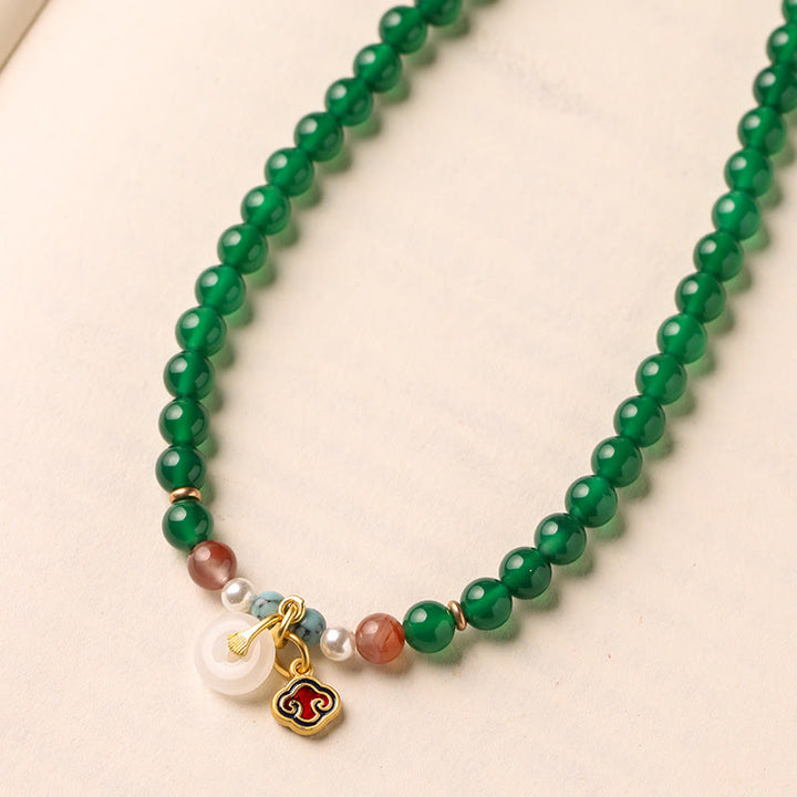 Mala tibétain en Buddha Stones, boucle de paix en agate verte, soutien énergétique - image 8