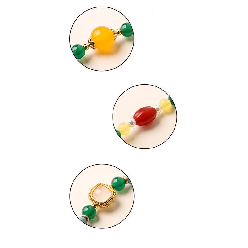 Mala tibétain en Buddha Stones, boucle de paix en agate verte, soutien énergétique - image 13