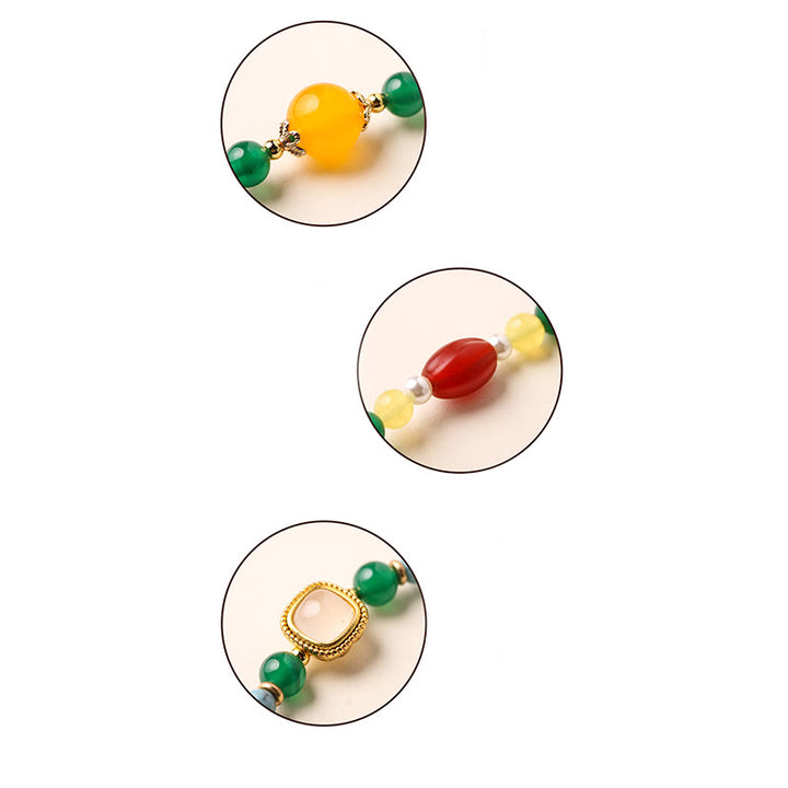 Mala tibétain en Buddha Stones, boucle de paix en agate verte, soutien énergétique - image 13