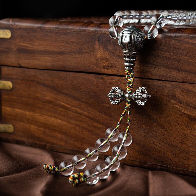 Mala de Buddha Stones Vajra, amulette Liuli, 108 perles, pouvoir spirituel et force - image 16