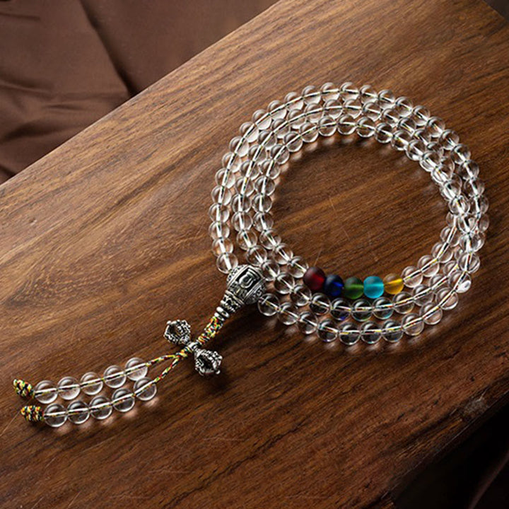 Mala de Buddha Stones Vajra, amulette Liuli, 108 perles, pouvoir spirituel et force - image 4