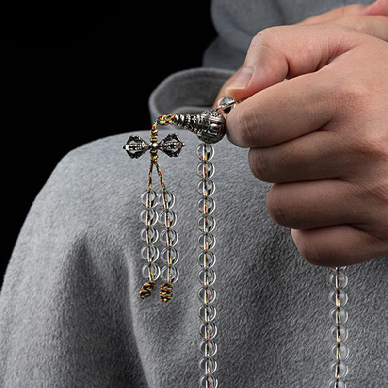 Mala de Buddha Stones Vajra, amulette Liuli, 108 perles, pouvoir spirituel et force - image 15