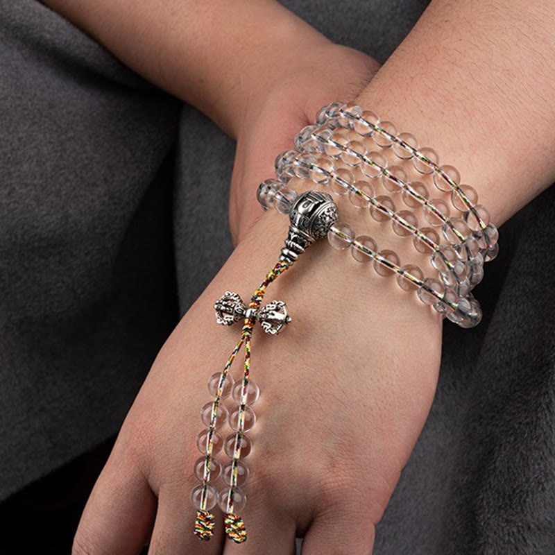 Mala de Buddha Stones Vajra, amulette Liuli, 108 perles, pouvoir spirituel et force - image 9