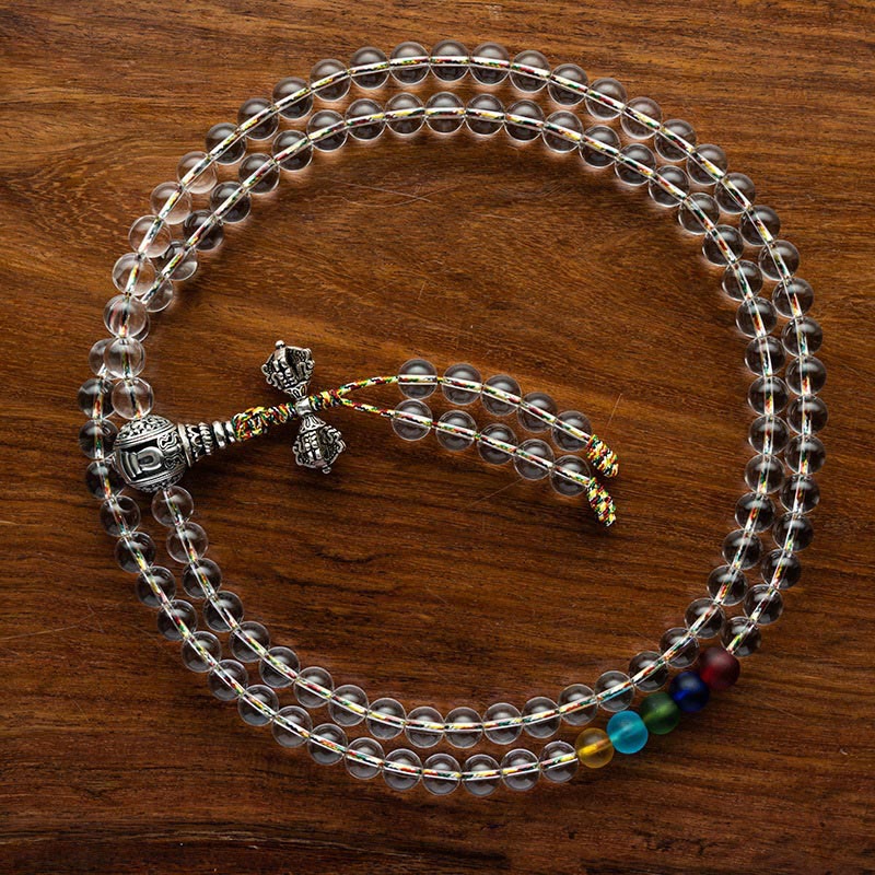 Mala de Buddha Stones Vajra, amulette Liuli, 108 perles, pouvoir spirituel et force - image 7