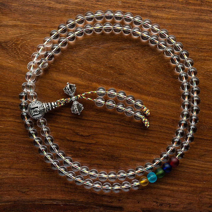 Mala de Buddha Stones Vajra, amulette Liuli, 108 perles, pouvoir spirituel et force - image 7