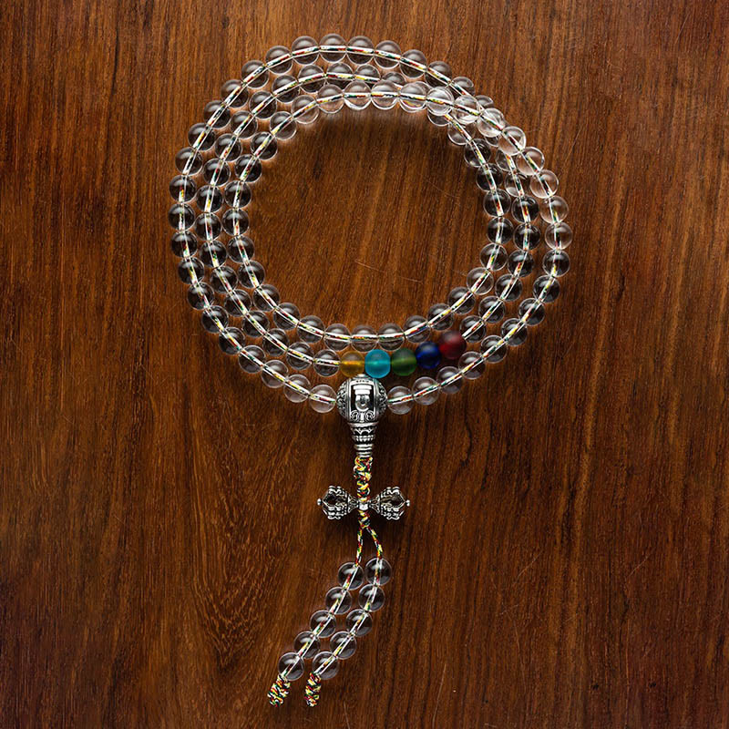 Mala de Buddha Stones Vajra, amulette Liuli, 108 perles, pouvoir spirituel et force - image 5