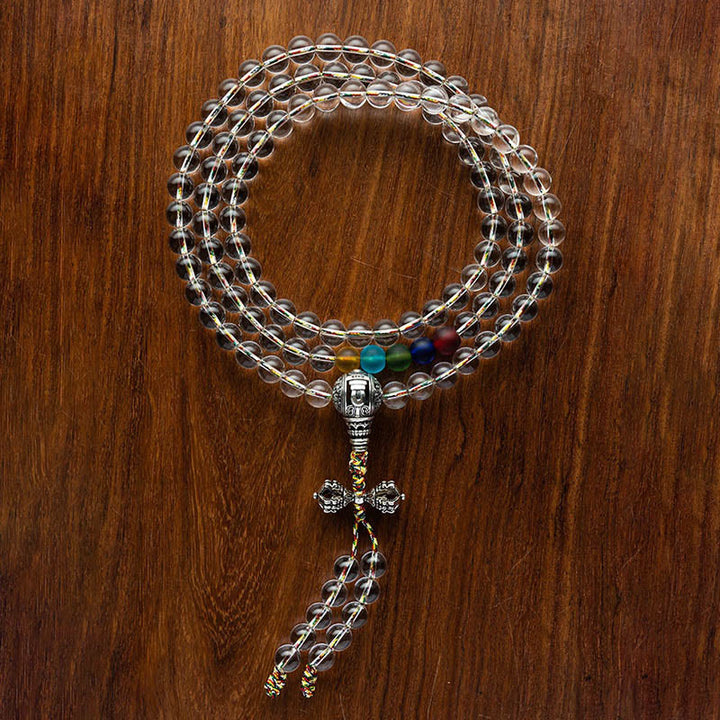 Mala de Buddha Stones Vajra, amulette Liuli, 108 perles, pouvoir spirituel et force - image 5