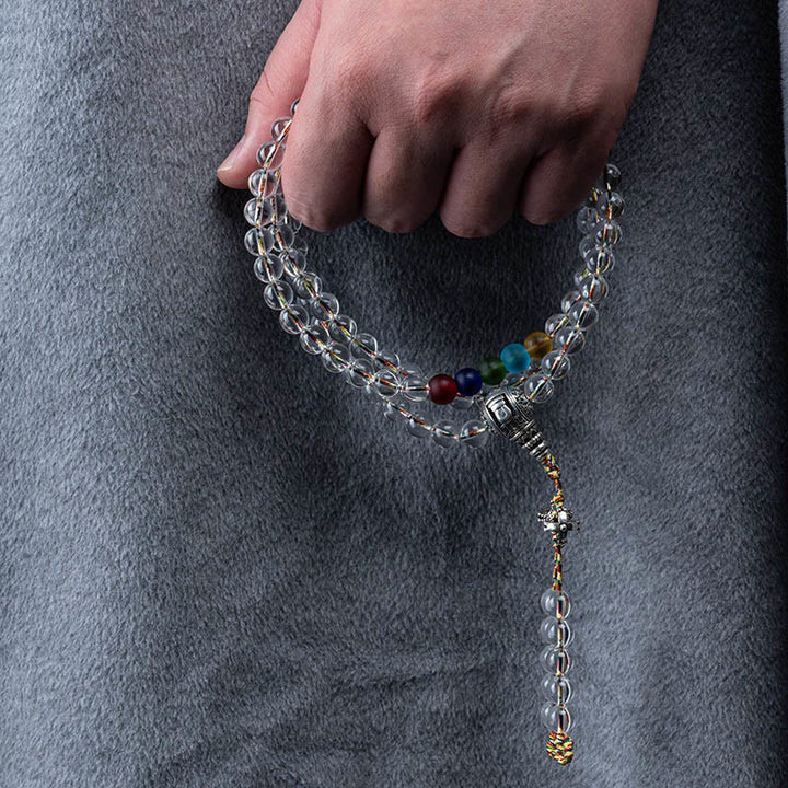 Mala de Buddha Stones Vajra, amulette Liuli, 108 perles, pouvoir spirituel et force - image 13