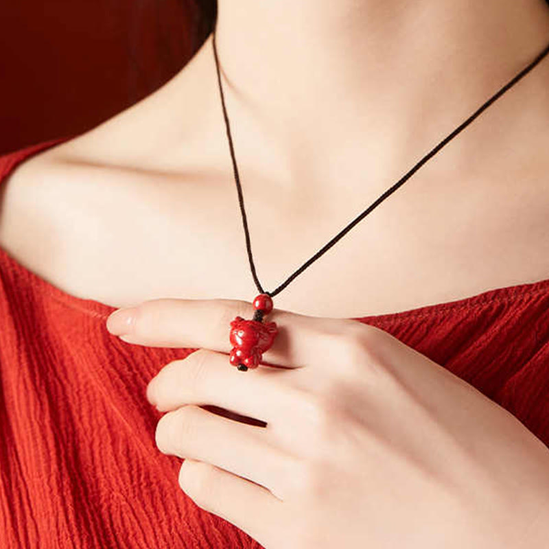 Pendentifs en Buddha Stones dans le zodiaque chinois, avec cordon de bénédiction - image 27