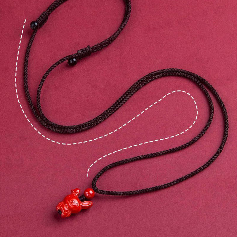 Pendentifs en Buddha Stones dans le zodiaque chinois, avec cordon de bénédiction - image 17