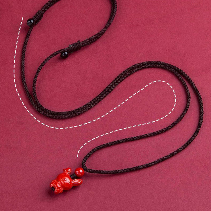 Pendentifs en Buddha Stones dans le zodiaque chinois, avec cordon de bénédiction - image 17