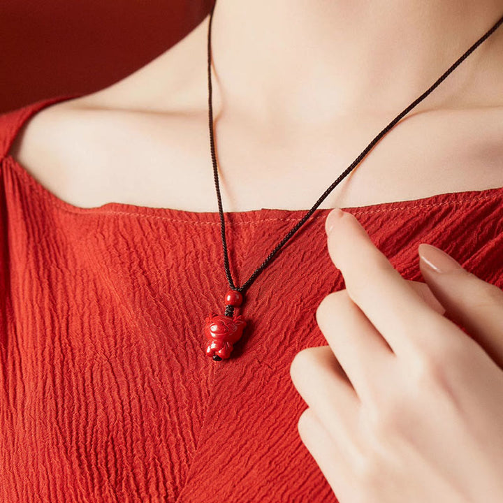 Pendentifs en Buddha Stones dans le zodiaque chinois, avec cordon de bénédiction - image 26