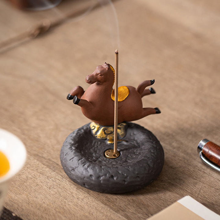 Buddha Stones Année du Cheval 2026 Décoration de maison Nouvel An Brûleur d'encens - image 3