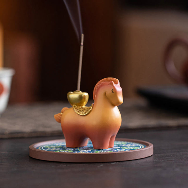 Buddha Stones Année du Cheval 2026 Lingot du Nouvel An Attirer la Richesse Décoration d'intérieur Brûleur d'encens - image 8