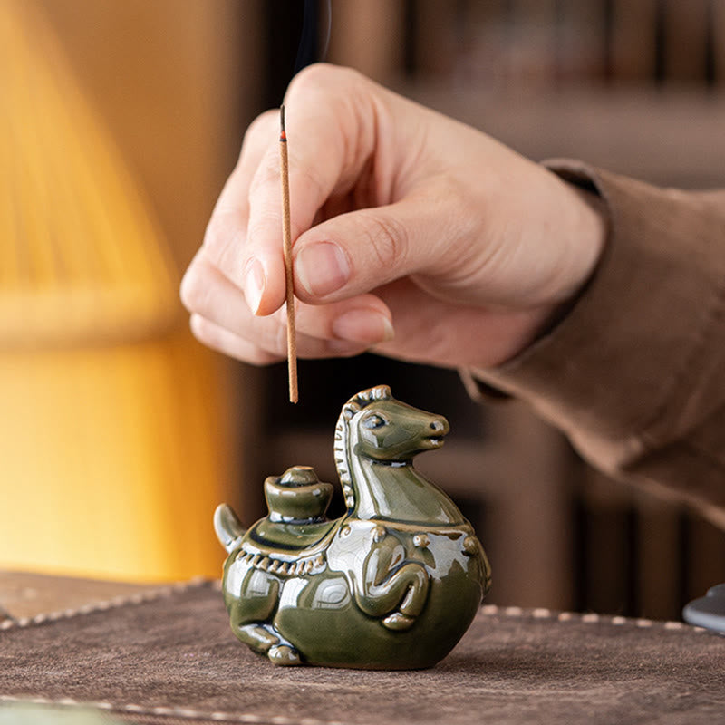 Buddha Stones , lingot porte-bonheur pour l'année du Cheval 2026, brûleur d'encens - image 3