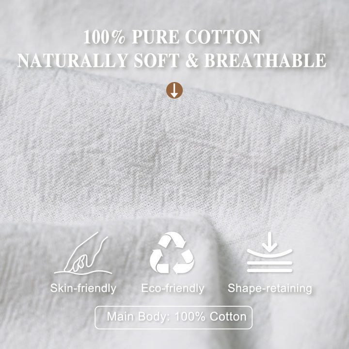 Pantalon harem à taille élastique pour femme, en pur coton, motif fleurs blanches et herbe, Buddha Stones - image 3