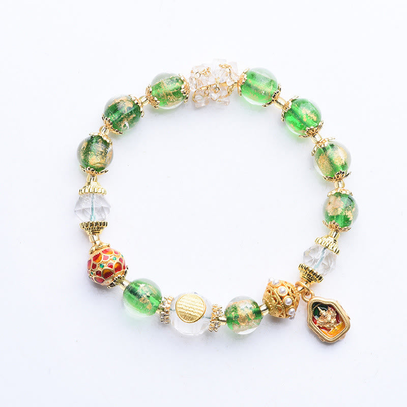 Bracelet en Buddha Stones, verre Liuli, argent sterling 925 et cuivre, pour éloigner les mauvais esprits - image 9