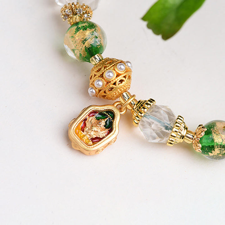 Bracelet en Buddha Stones, verre Liuli, argent sterling 925 et cuivre, pour éloigner les mauvais esprits - image 13