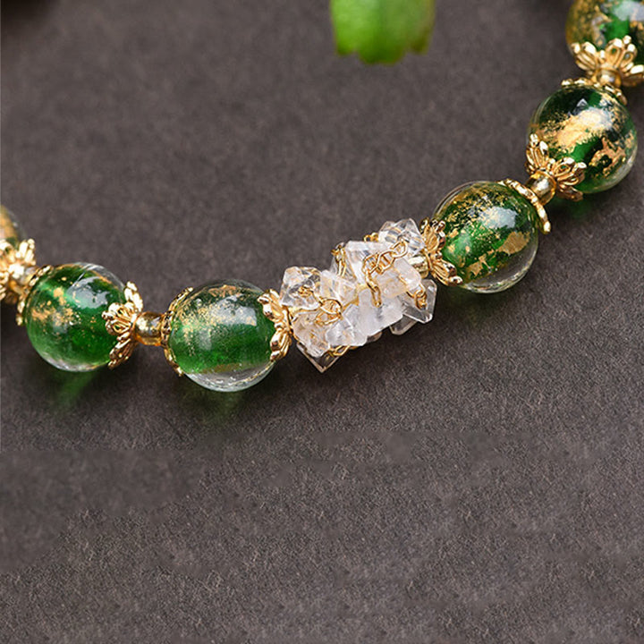 Bracelet en Buddha Stones, verre Liuli, argent sterling 925 et cuivre, pour éloigner les mauvais esprits - image 14