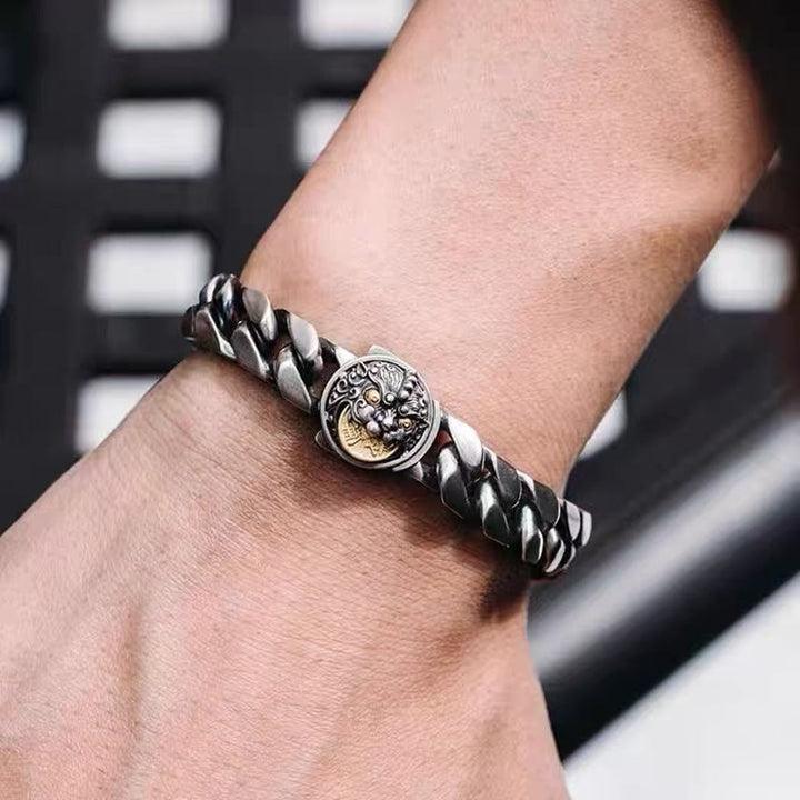 Bracelet porte-bonheur en cuivre et Buddha Stones PiXiu - image 3