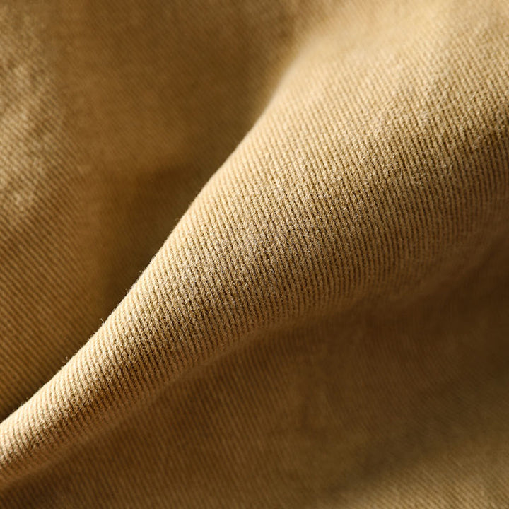 Veste mi-longue en coton avec poches, à boutons, col à revers, manches longues et poches , Buddha Stones pour le printemps et l'automne. - image 11