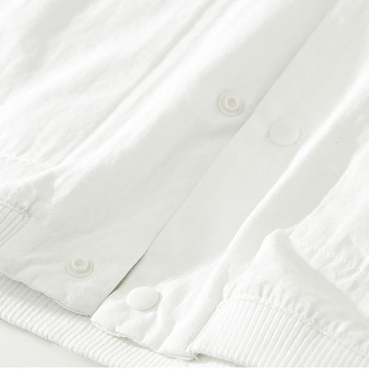 Chemise homme en coton à manches longues et col montant, motif Buddha Stones, couleur unie simple. - image 16