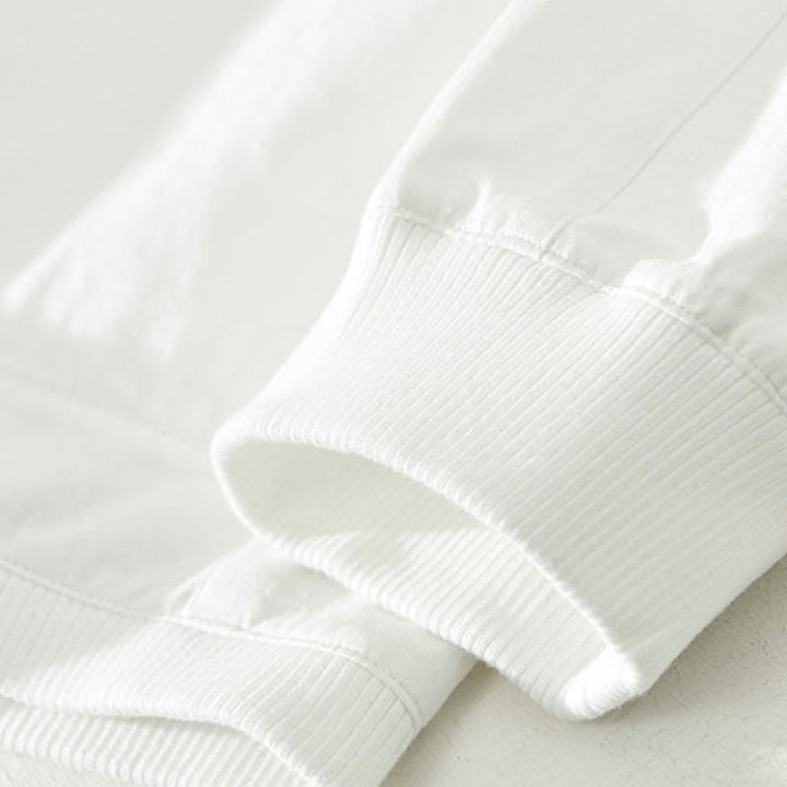 Chemise homme en coton à manches longues et col montant, motif Buddha Stones, couleur unie simple. - image 17