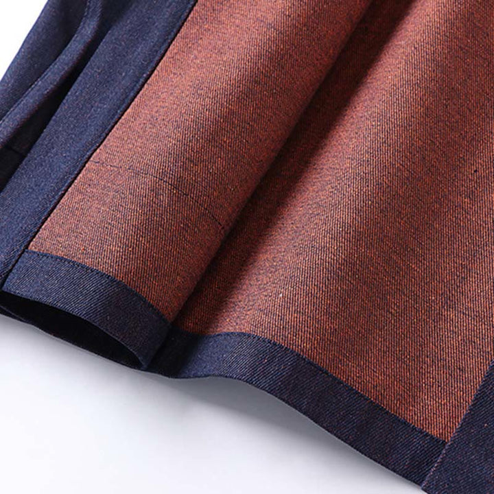 Veste kimono en denim et coton pour homme, à lacets, manches trois-quarts, motif Buddha Stones. - image 7