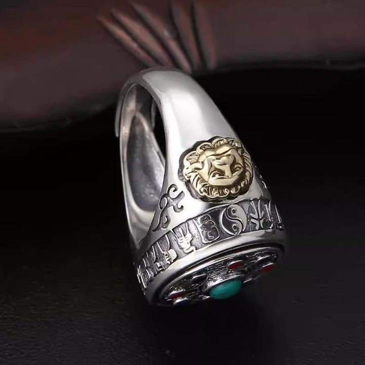 Buddha Stones, Bagua en cuivre, pièces de cuivre, bague rotative et ajustable porte-bonheur - image 4