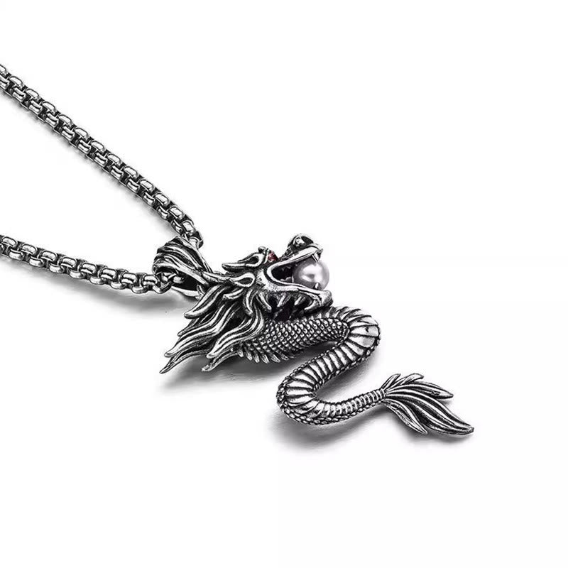 Collier pendentif en cuivre avec dragon et Buddha Stones, symbole d'équilibre et de chance. - image 10