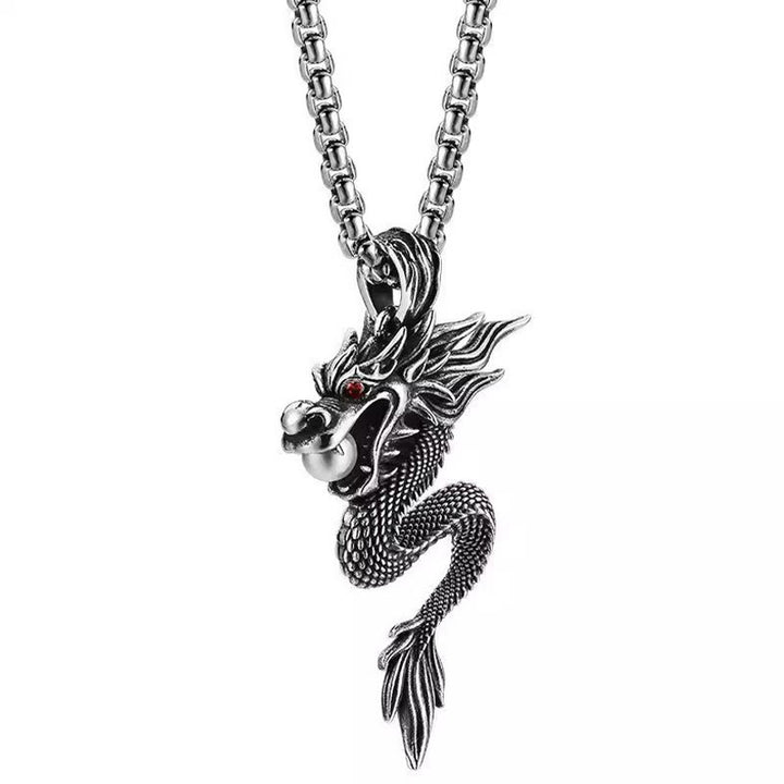 Collier pendentif en cuivre avec dragon et Buddha Stones, symbole d'équilibre et de chance. - image 8