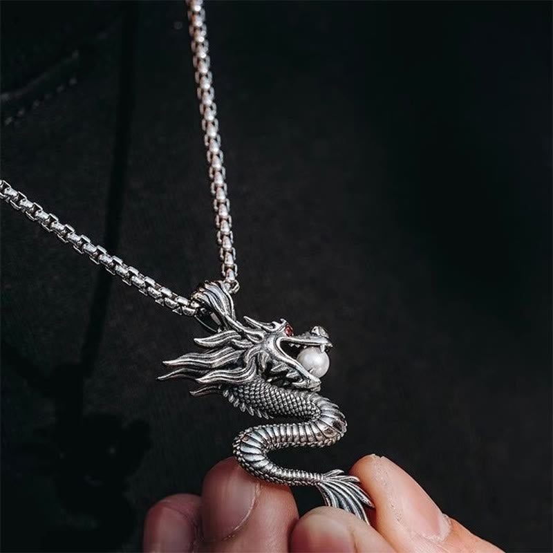 Collier pendentif en cuivre avec dragon et Buddha Stones, symbole d'équilibre et de chance. - image 7