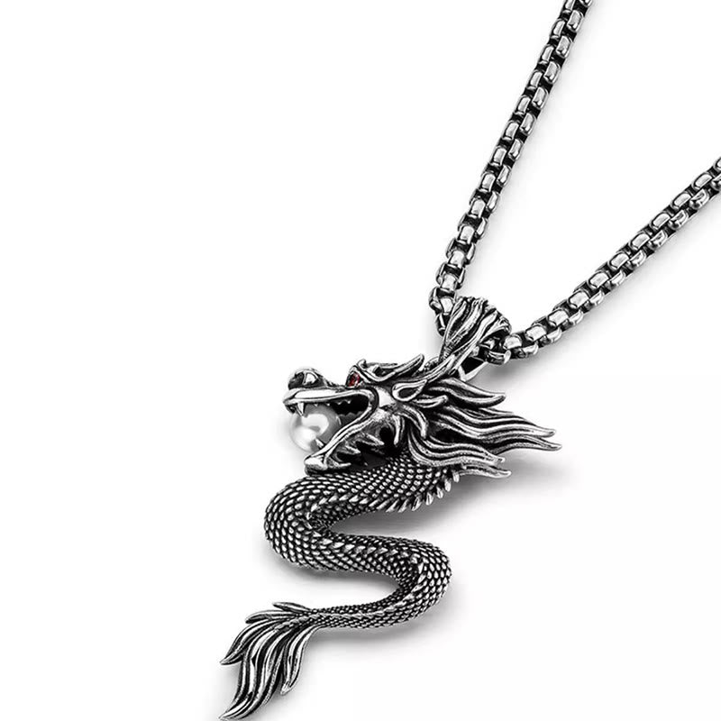 Collier pendentif en cuivre avec dragon et Buddha Stones, symbole d'équilibre et de chance. - image 9