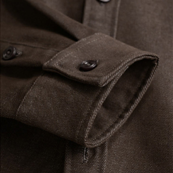 Chemise en coton à manches longues et col montant, Buddha Stones - image 4