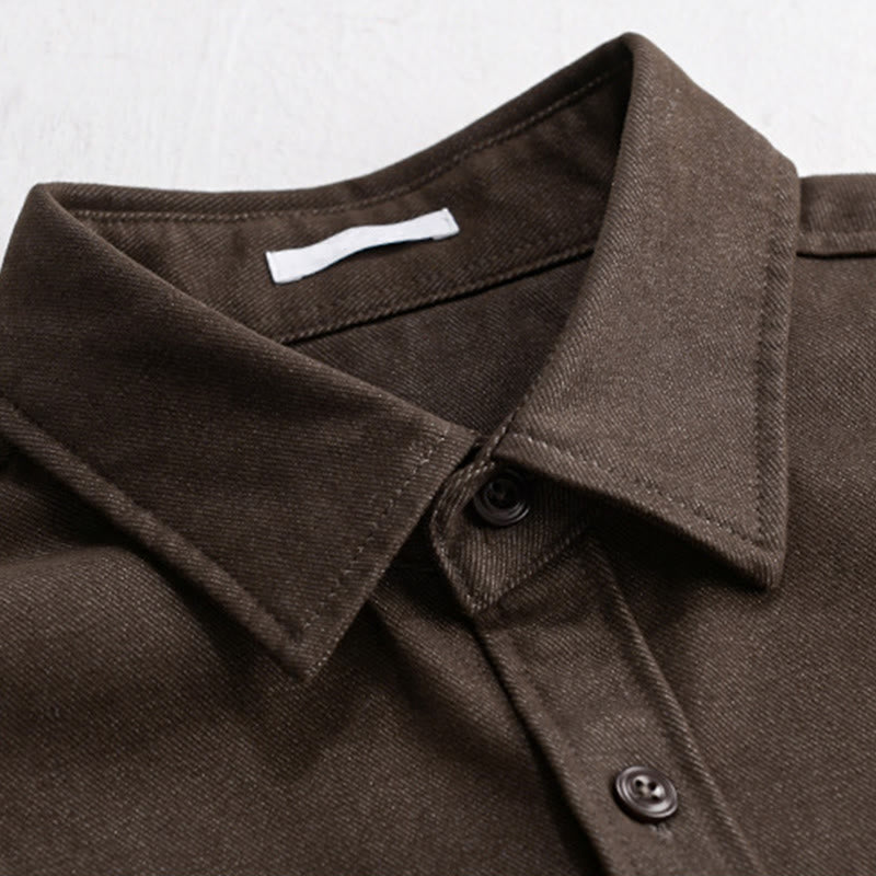 Chemise en coton à manches longues et col montant, Buddha Stones - image 1