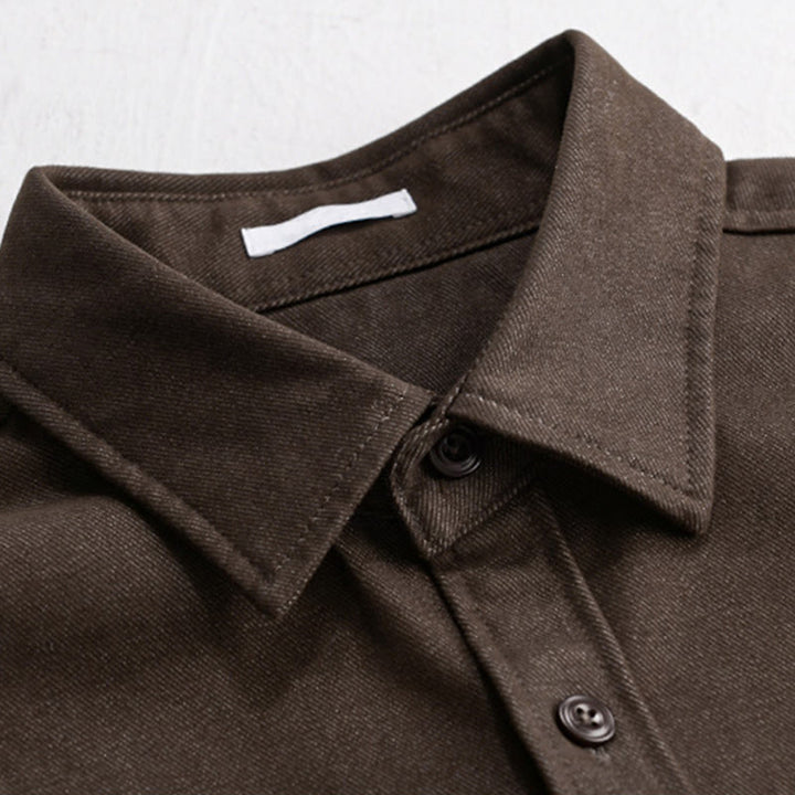 Chemise en coton à manches longues et col montant, Buddha Stones - image 1