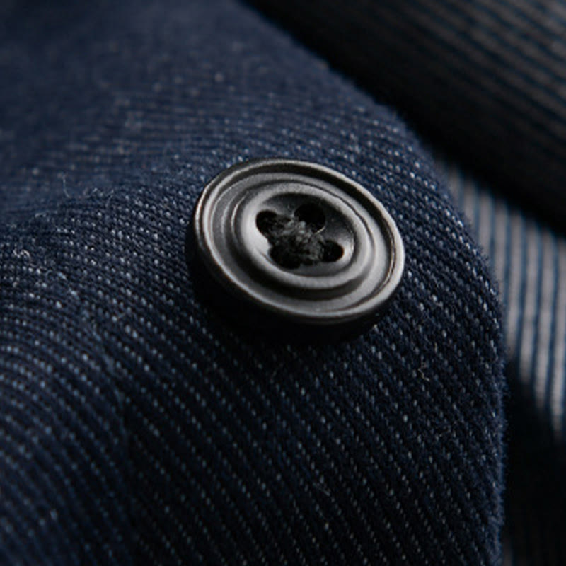 Chemise en coton à manches longues et col montant, Buddha Stones - image 8