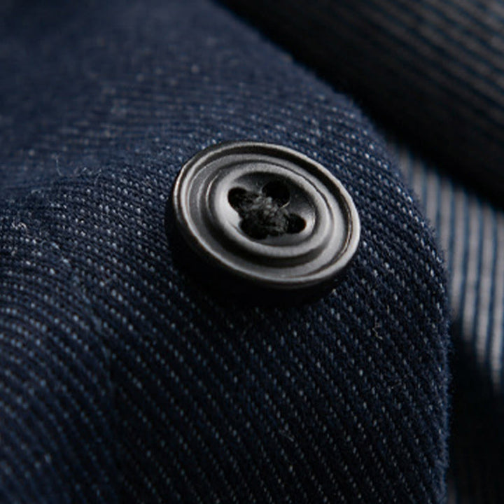 Chemise en coton à manches longues et col montant, Buddha Stones - image 8