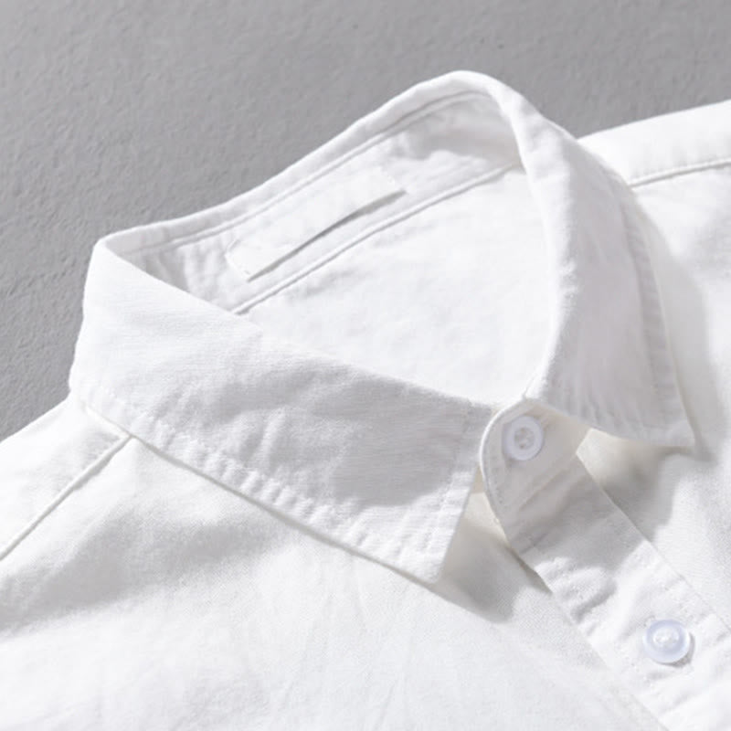 Chemise homme en coton à manches longues, col montant, motif Buddha Stones, boutonnée, avec poche décorative. - image 21