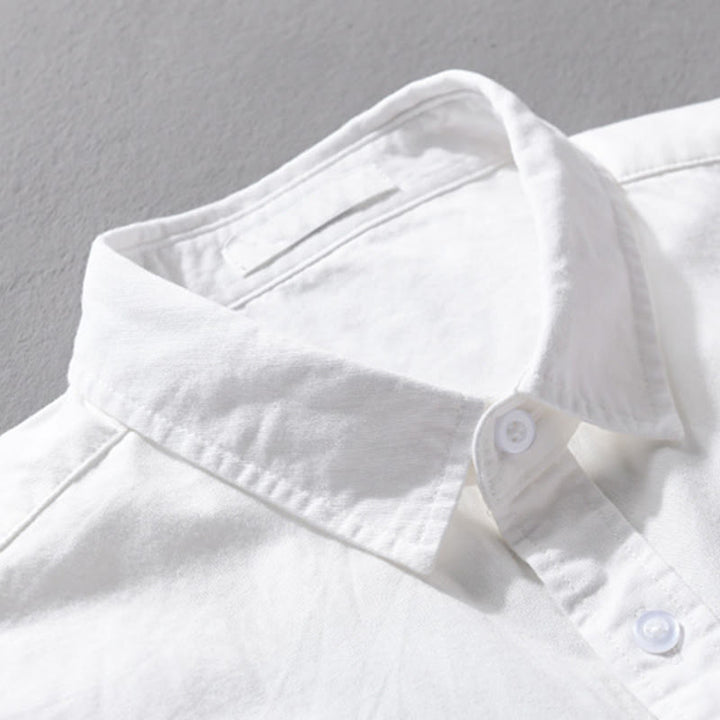 Chemise homme en coton à manches longues, col montant, motif Buddha Stones, boutonnée, avec poche décorative. - image 21