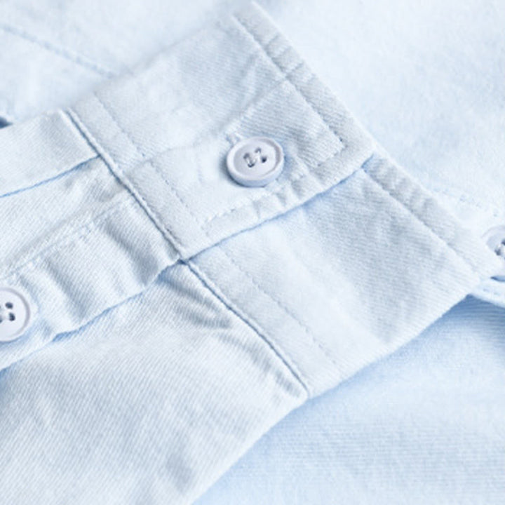 Chemise en coton à manches longues et col montant, ornée de boutons et d'une poche décorative, avec Buddha Stones et boutons décoratifs. - image 3