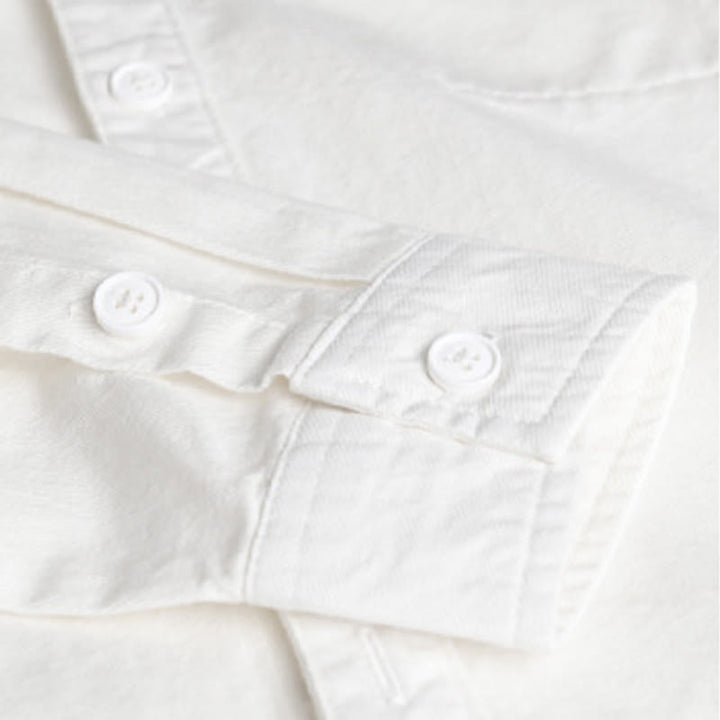 Chemise en coton à manches longues et col montant, ornée de boutons et d'une poche décorative, avec Buddha Stones et boutons décoratifs. - image 21