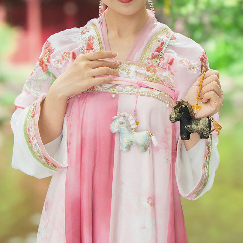 Buddha Stones Année du Cheval Broderie à pompon rouge Décoration suspendue - image 13