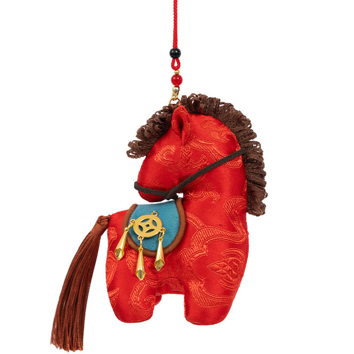 Buddha Stones Année du Cheval Broderie fil rouge Décoration suspendue Liberté - image 11